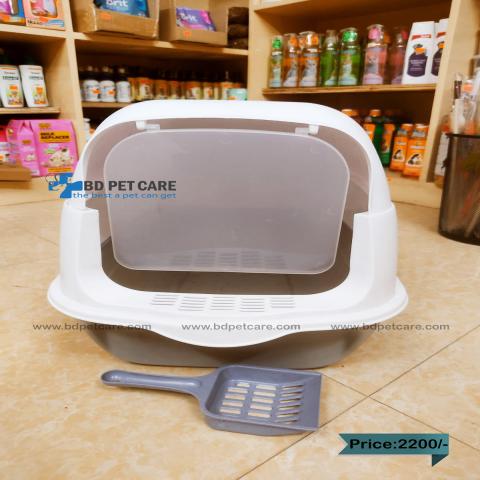 Covered Cat Litter Box Sandbox size 52X36X14 cm