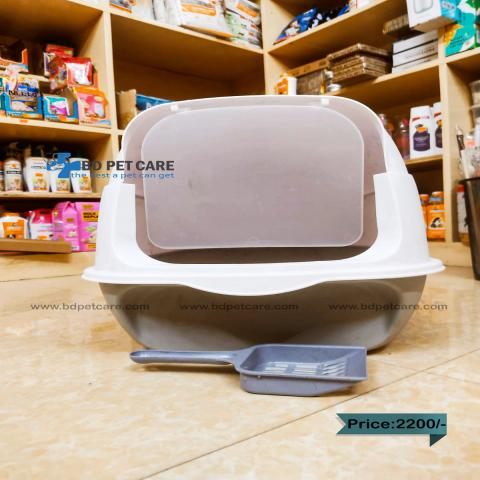Covered Cat Litter Box Sandbox size 52X36X14 cm