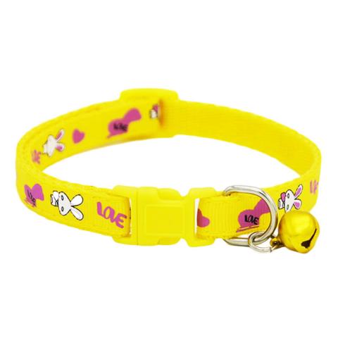 Cute Cartoon Rabbit Print Quick Release Buckle Cat Necklace Collar