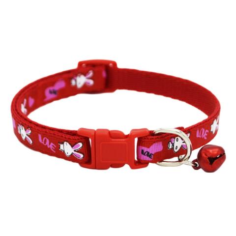 Cute Cartoon Rabbit Print Quick Release Buckle Cat Necklace Collar