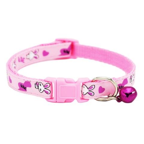 Cute Cartoon Rabbit Print Quick Release Buckle Cat Necklace Collar