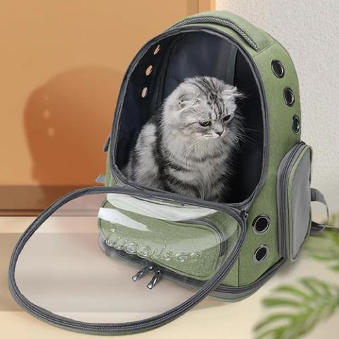 Cat Carrier Backpack Ventilated Design - Apple green