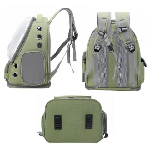 Cat Carrier Backpack Ventilated Design - Apple green