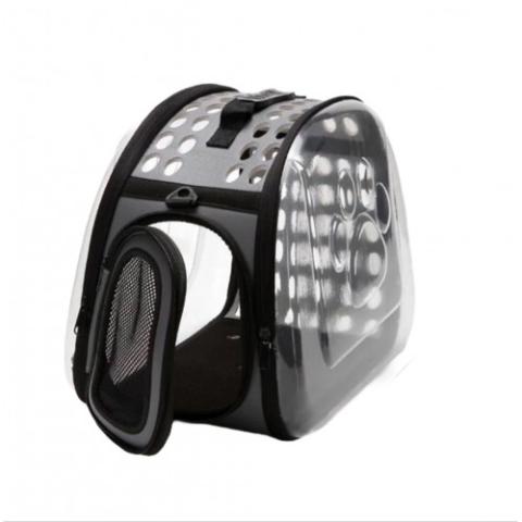 Transparent Pet Carrier – Black (Size 42*33*28.5cm)