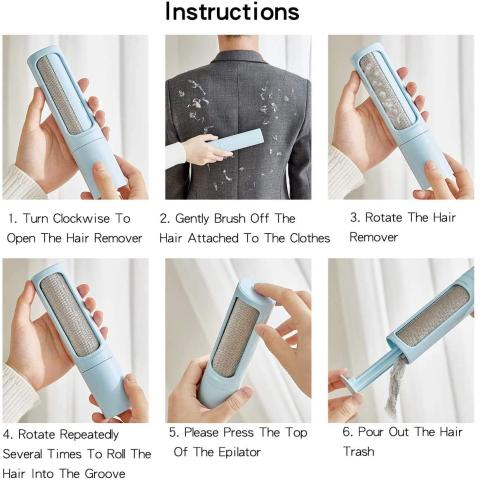 Pet Hair Remover Brush Lint Roller Self Cleaning