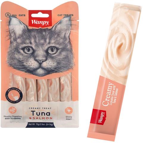 Wanpy Creamy Treats Cats Tuna & Salmon 70g