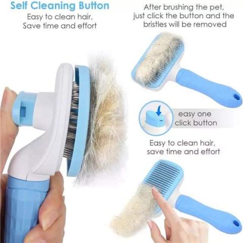 Self Cleaning Pet Brush For Cat And Dog