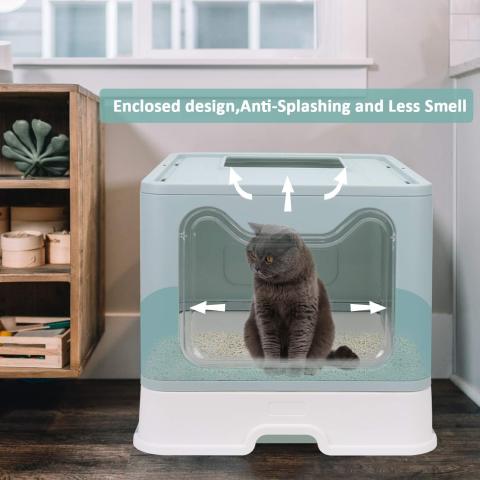Foldable Cat Litter Box with scoop