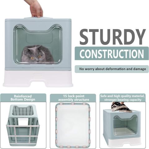 Foldable Cat Litter Box with scoop