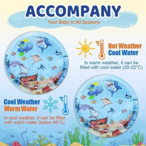 Summer Cooling Pet Water Bed Ice Pad Sleeping Round Mat For Puppy Dogs Cats Pet Kennel Cool Cold Water Sensory