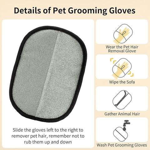 Pet Hair Remover Glove Reusable