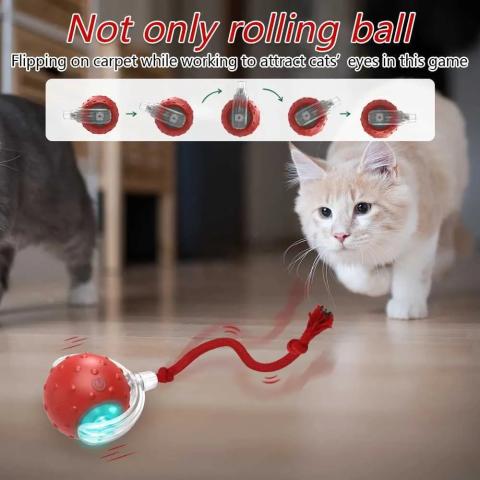 Interactive Cat Ball Teaser Automatic Toys Motion Sensor