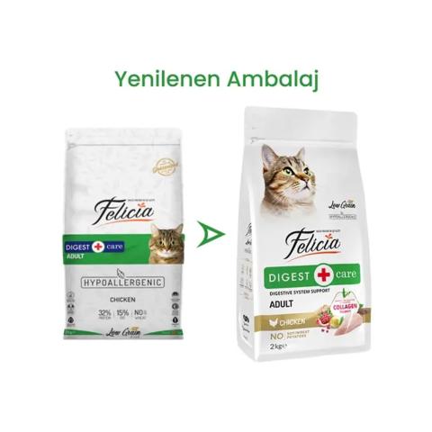 Felicia Digest Care Hypoallergenic Chicken Adult Cat Dry Food Low Grain 2kg