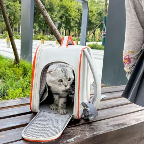 Portable pet bags expandable and breathable