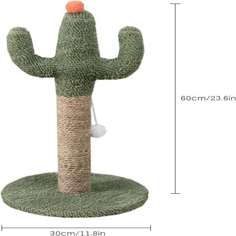 Cat Scratching Post Cute Cactus