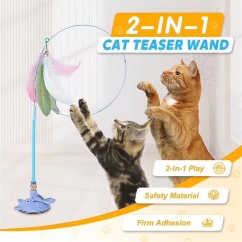 Strong Suction Cup Steel Wire Cat Teaser