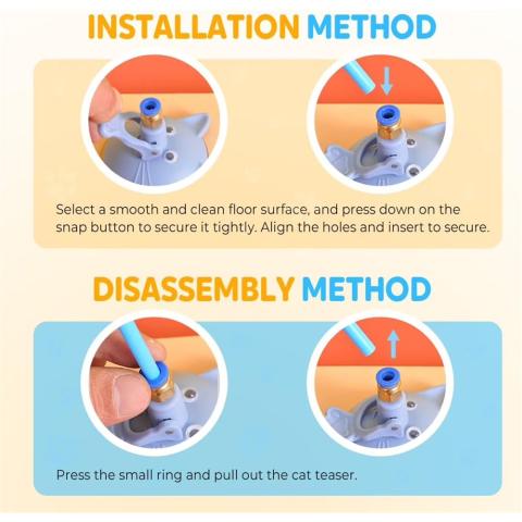 Strong Suction Cup Steel Wire Cat Teaser