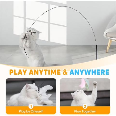 Strong Suction Cup Steel Wire Cat Teaser