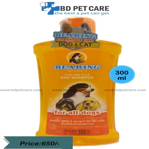 Bearing Dog shampoo- For all dogs (Tick and Flea) 300ml