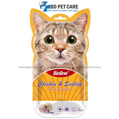 Bioline Cat Treat Chicken & Scallop Pet Snacks