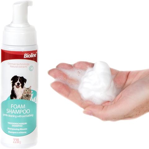 Bioline Foam Shampoo Dry Foam Pet Shampoo 220g