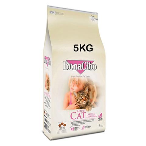 Bonacibo Adult Cat food- Light and Sterilized 5kg