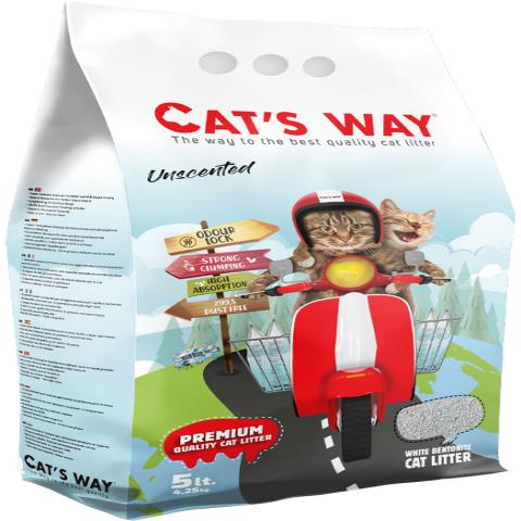 Cat's Way Classic Bentonite Cat Litter 5L Unscented