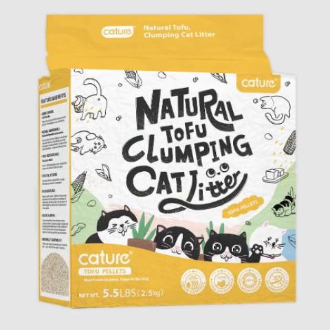 Cature Natural Wood Clumping Cat Litter Tafu Pellet 2.5kg