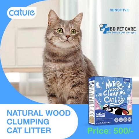 Cature Natural Wood Clumping Sensitive Cat Litter 2.4kg