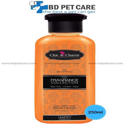 Chic & Charm Conditioning Shampoo for Dog and Cat with Happy Fragrance (250 ML)