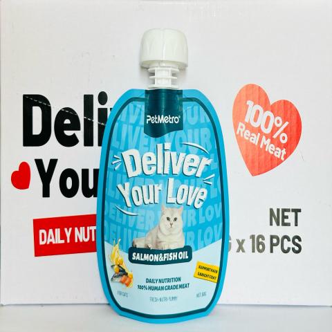 Pet Metro Daily Nutrition Tube Support Hair & Bright Coat (Salmon & Fish) 60g