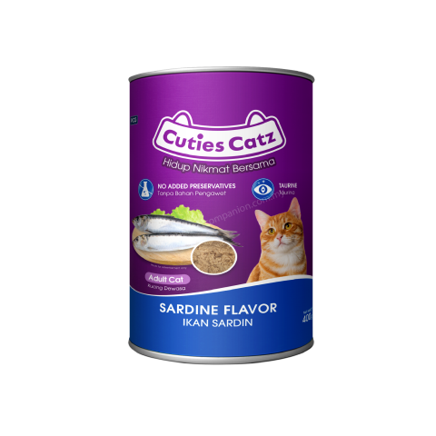 Cuties Catz Wet Can Cat Food Sardine 400g