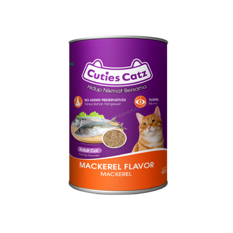 Cuties Catz Wet Can Cat Food Mackerel 400g