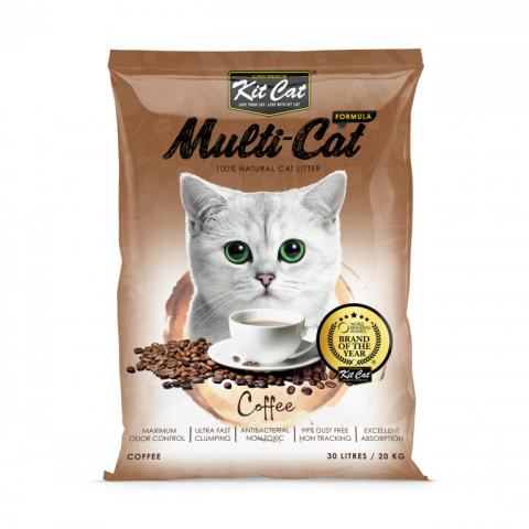 KitCat Multi-Cat Coffee Cat Litter 30LTR
