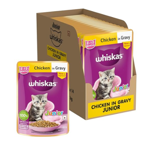 Whiskas Kitten Chicken in Gravy (2-12 months) 80gm