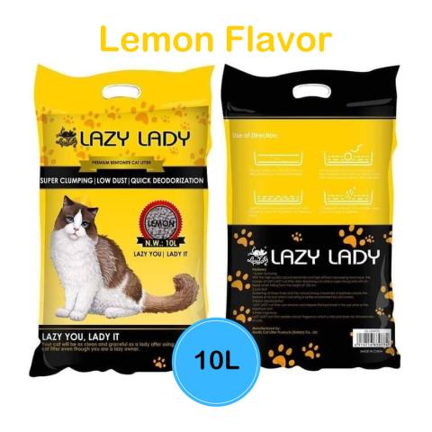Lazy Lady Premium Clumping Cat Litter (Lemon 10L)