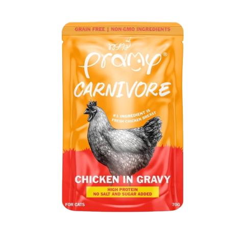 Pramy Carnivore Pouch Chicken in Gravy For all Cat's 70g