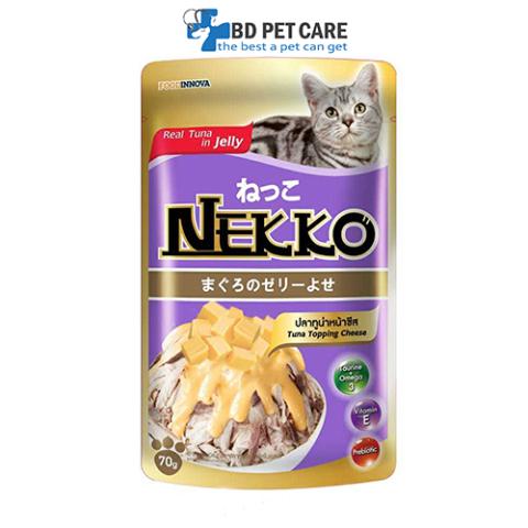Nekko Adult wet Pouch - Tuna Topping Cheese In Jelly 70g