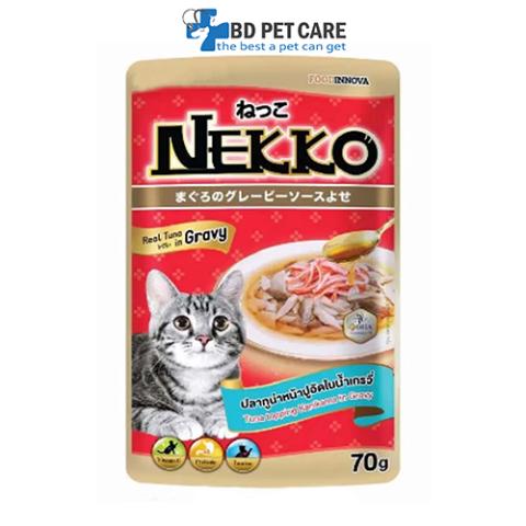 Nekko Adult wet Pouch - Tuna Topping Kanikama In Gravy 70g