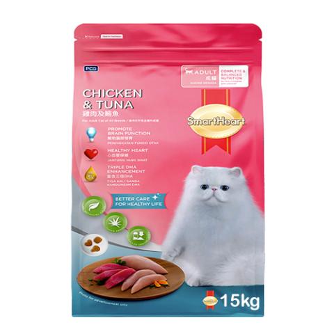 Smartheart Adult Cat Food Chicken and Tuna 15kg
