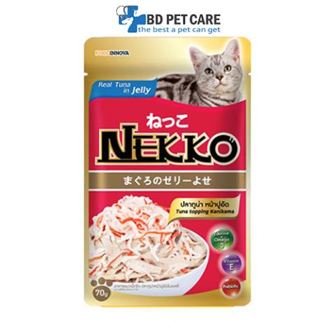 Nekko Cat Pouch – Tuna Topping Kanikama in jelly 70g