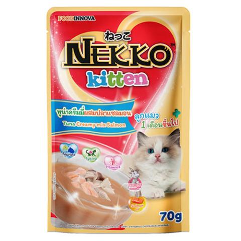 Nekko Kitten Kitten Food Tuna Creamy with Salmon 70g