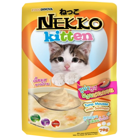 Nekko Kitten Pouch Tuna Mousse With Salmon 70g