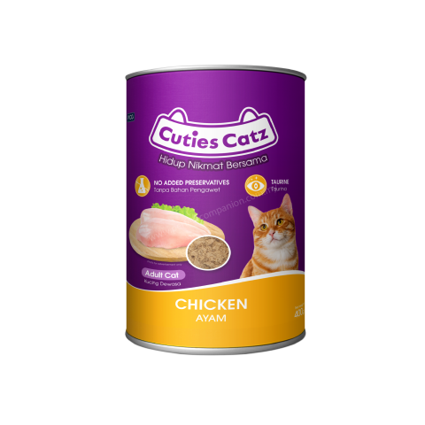Cuties Catz Wet Can Cat Food Chicken 400g