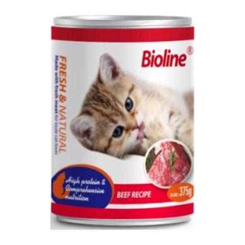 Bioline Canned Cat Wet Food Beef 375g
