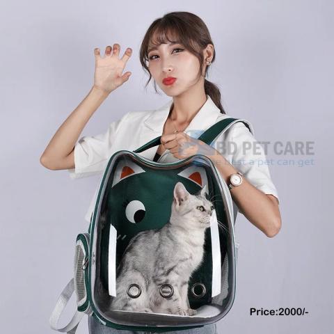 Premium Cat Travel Backpack (Green)