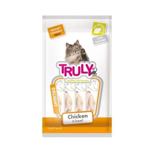Truly Creamy cat treat Chicken & Beef 70g (5X14gm)