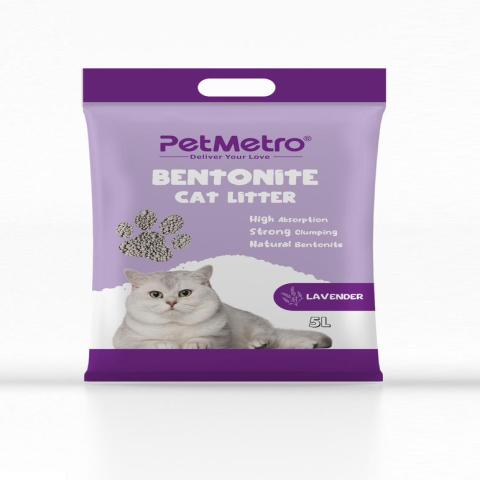 Pet metro Bentonite cat litter Levender 5L