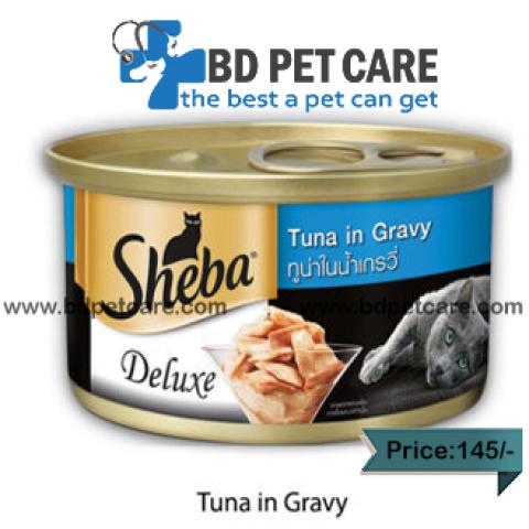 Sheba Deluxe Premium Canned Wet Cat Food 85g Tuna in Gravy