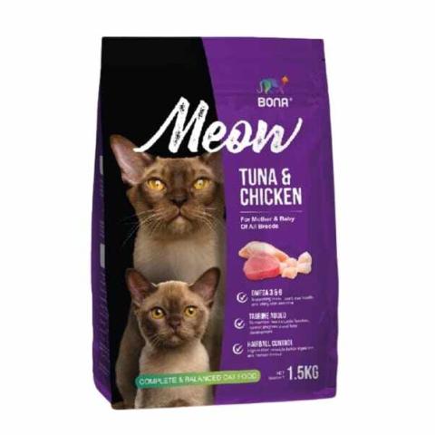 Bona Meow Tuna and Chicken Cat Dry Food 1.5kg